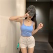 假两件短版吊带背心